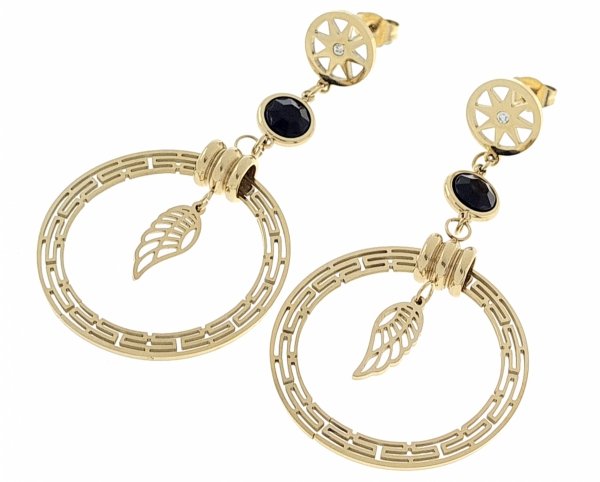 gold earrings made of stainless steel