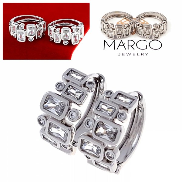 gold plated earrings with exclusive cubic zirconia