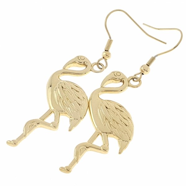 gold earrings made of stainless steel