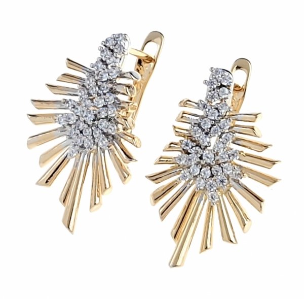 exclusive swarovski gold-plated earrings