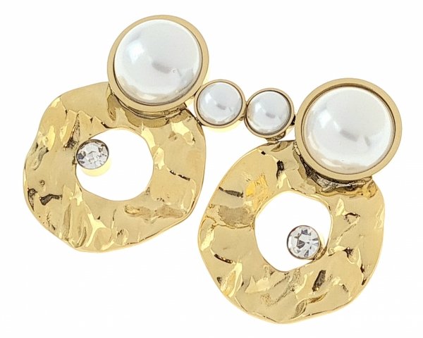 gold earrings made of stainless steel
