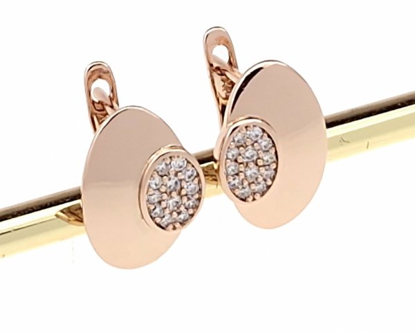 gold plated earrings with exclusive cubic zirconia