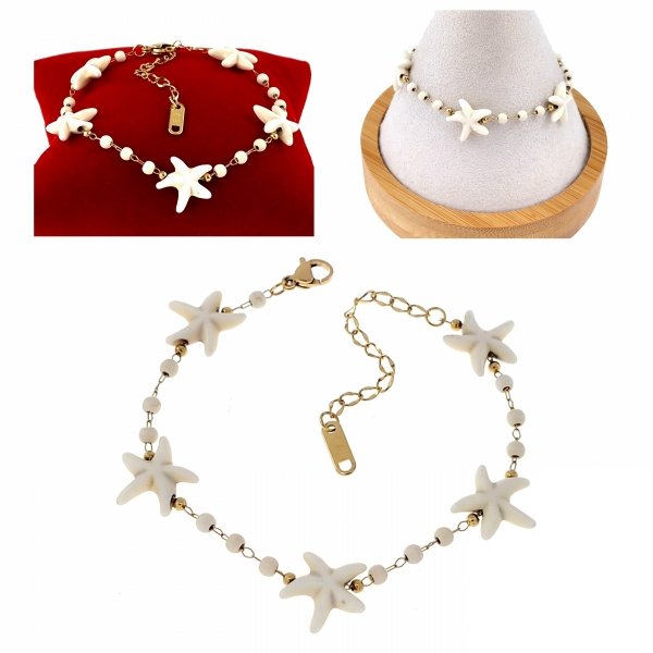 BRACELET GOLD CELEBRITY STAINLESS STEEL