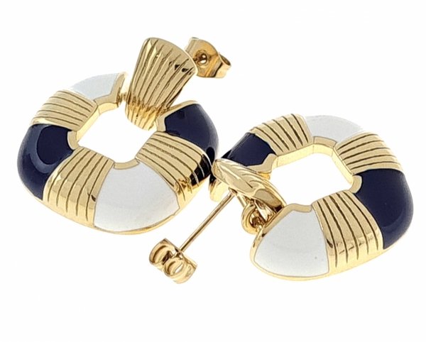 gold earrings made of stainless steel