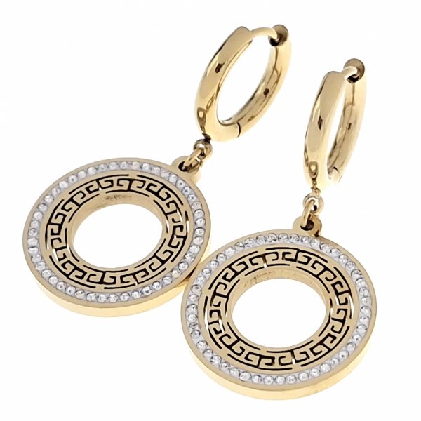 gold earrings made of stainless steel