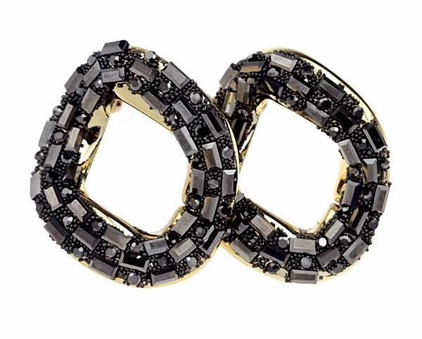 gold plated earrings with exclusive cubic zirconia