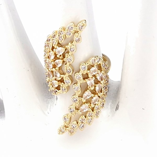 gold ring 17,00mm. gold-plated engagement xuping