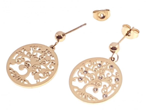 EARRINGS SILVER STAINLESS STEEL CELEBRITY