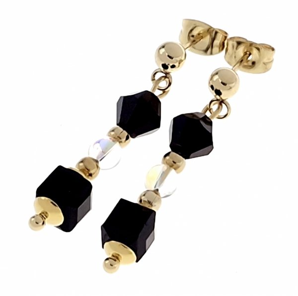 gold earrings made of stainless steel