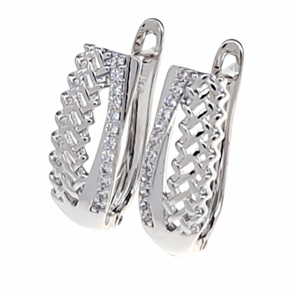 gold plated earrings with exclusive cubic zirconia