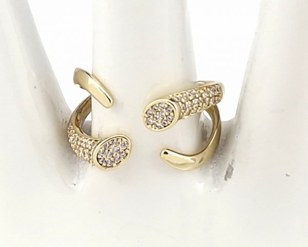 gold ring 17,00mm. gold-plated engagement xuping