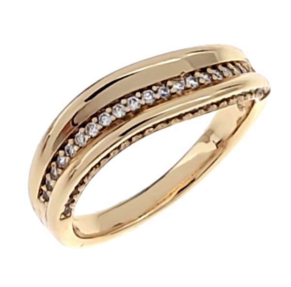gold ring 18,60mm. gold-plated engagement xuping