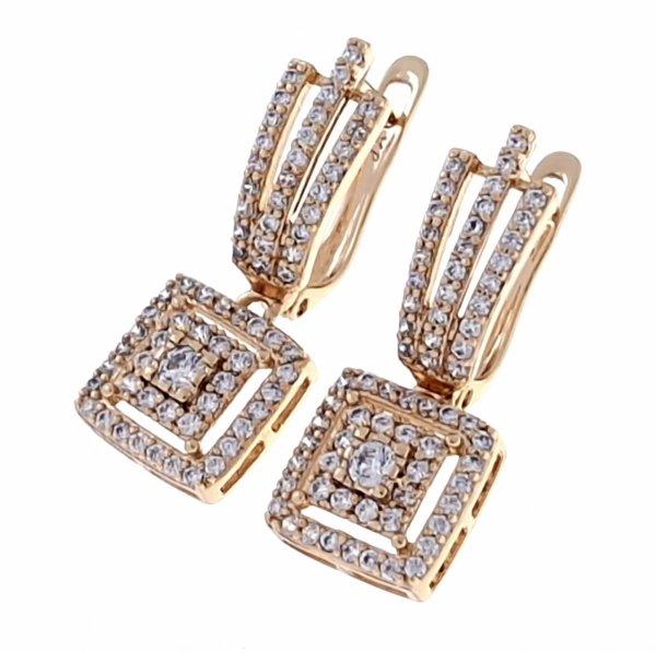 exclusive swarovski gold-plated earrings