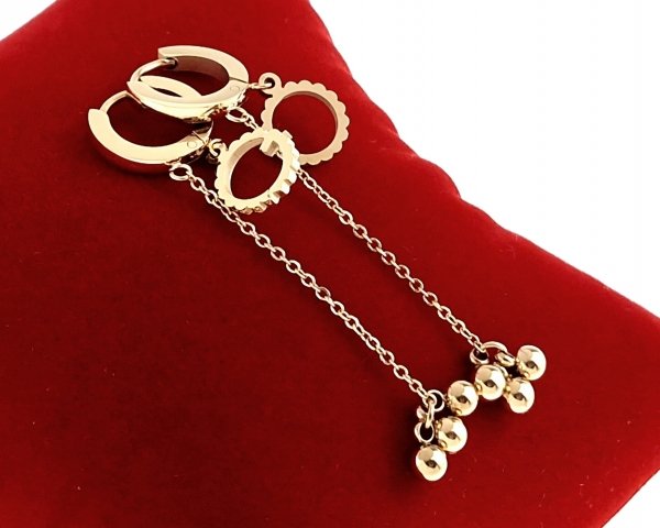 gold earrings made of stainless steel