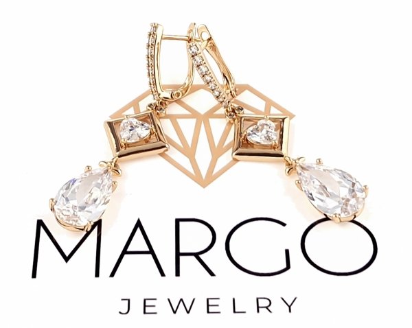 exclusive swarovski gold-plated earrings