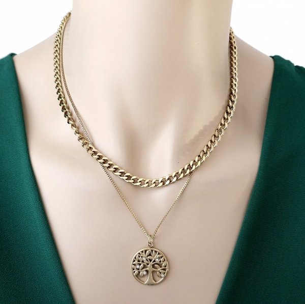 GOLD CHAIN NECKLACE celebrity STAINLESS STEEL