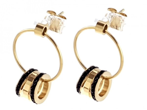 EARRINGS SILVER STAINLESS STEEL CELEBRITY