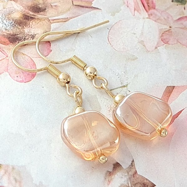 gold earrings made of stainless steel