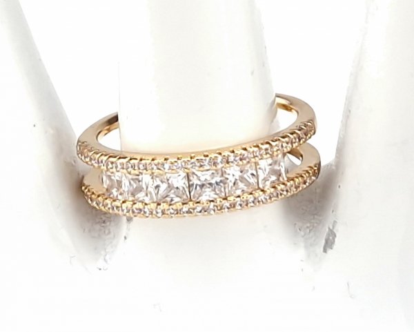 gold ring 18,60mm. gold-plated engagement xuping