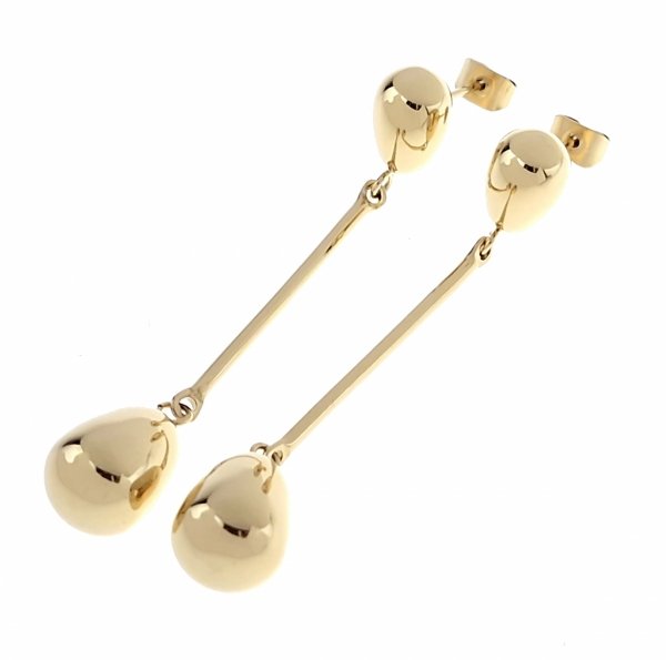 gold earrings made of stainless steel