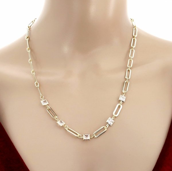 Gold Chain Celebrity Gold Plated Necklace 14K XUPING