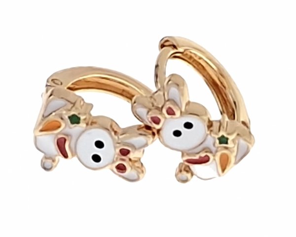 gold plated earrings with exclusive cubic zirconia