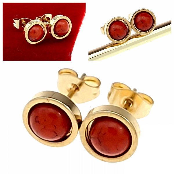 gold earrings made of stainless steel