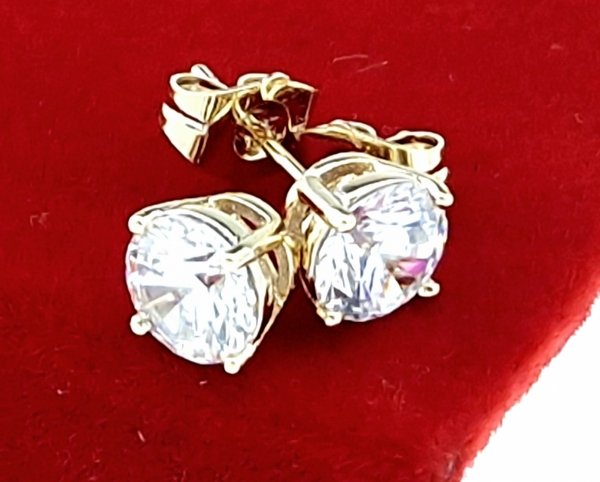 gold plated earrings with exclusive cubic zirconia