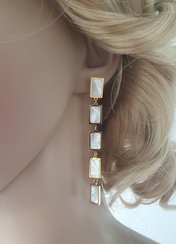 EARRINGS SILVER STAINLESS STEEL CELEBRITY