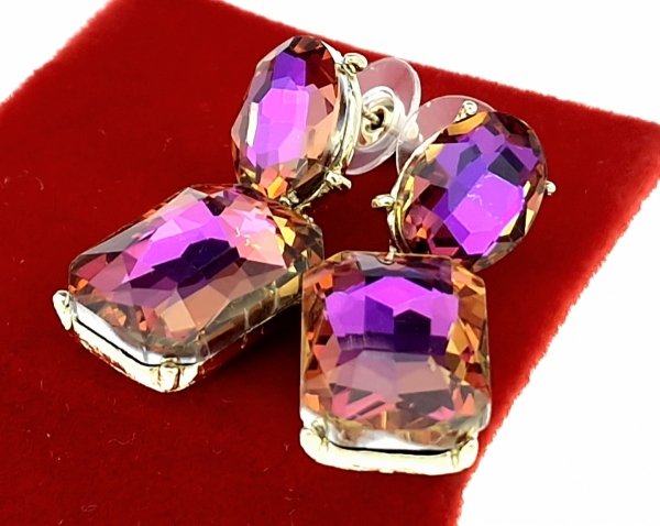 gold plated earrings with exclusive cubic zirconia