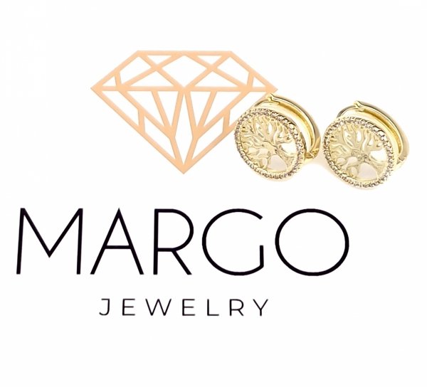 gold plated earrings with exclusive cubic zirconia
