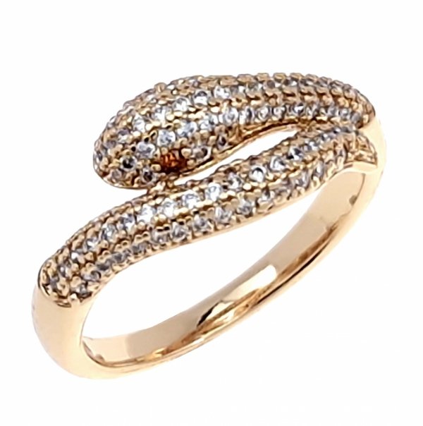 gold ring 18,60mm. gold-plated engagement xuping