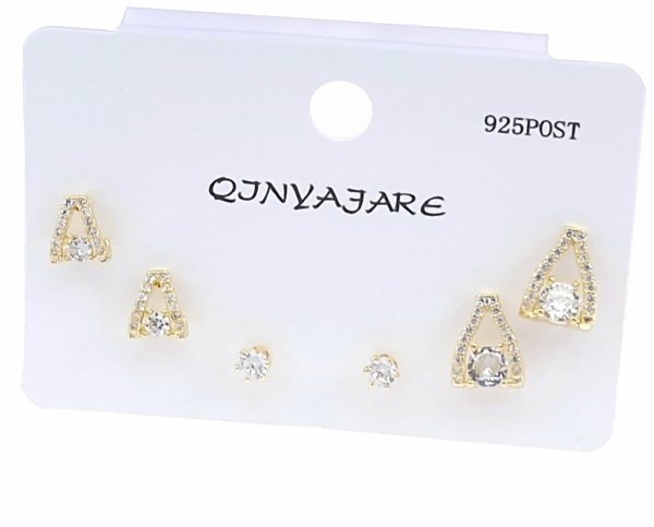 gold plated earrings with exclusive cubic zirconia