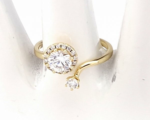 gold ring 18,60mm. gold-plated engagement xuping
