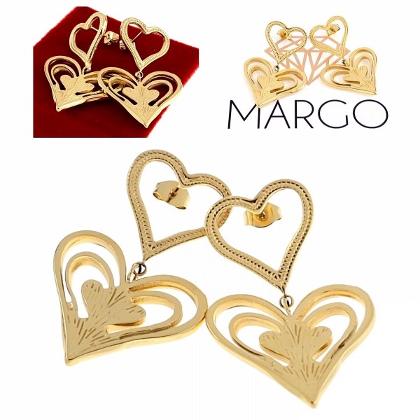 gold earrings made of stainless steel