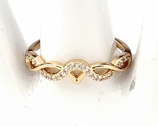 gold ring 18,60mm. gold-plated engagement xuping
