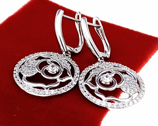 gold plated earrings with exclusive cubic zirconia