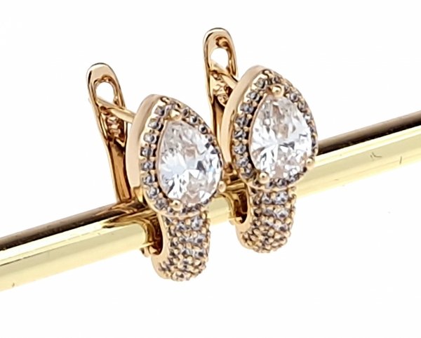 exclusive swarovski gold-plated earrings