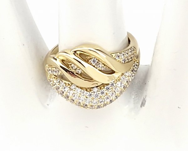 gold ring 18,60mm. gold-plated engagement xuping