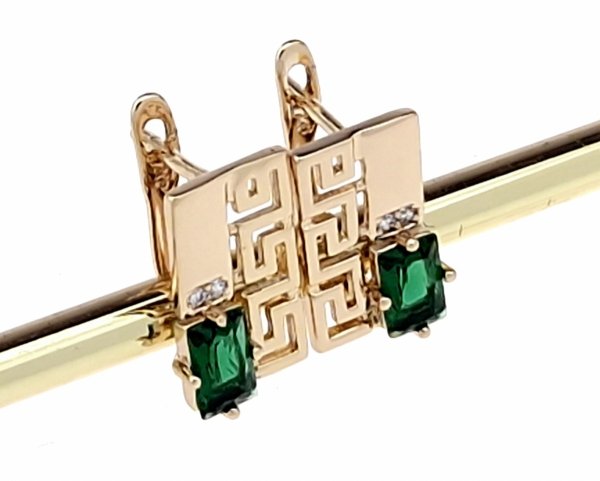 exclusive swarovski gold-plated earrings