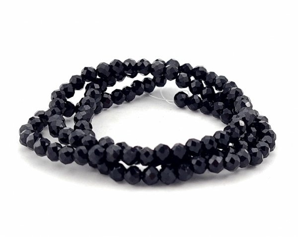 Glass beads faceted strands