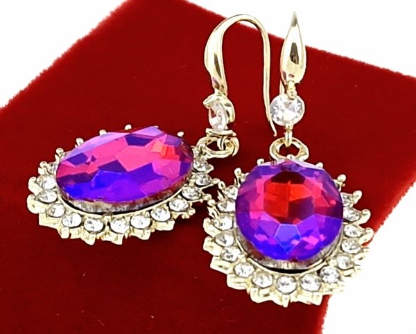 gold plated earrings with exclusive cubic zirconia