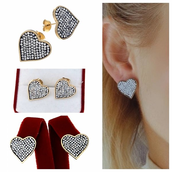 gold earrings made of stainless steel