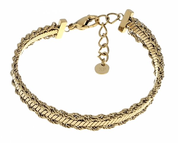 BRACELET GOLD CELEBRITY STAINLESS STEEL
