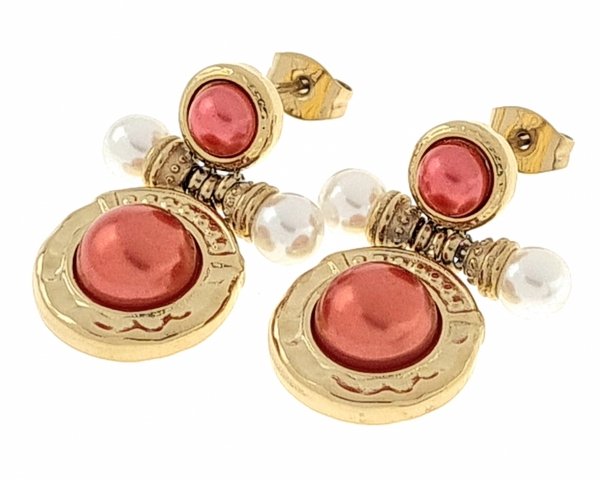 gold earrings made of stainless steel
