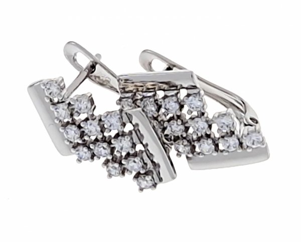 gold plated earrings with exclusive cubic zirconia