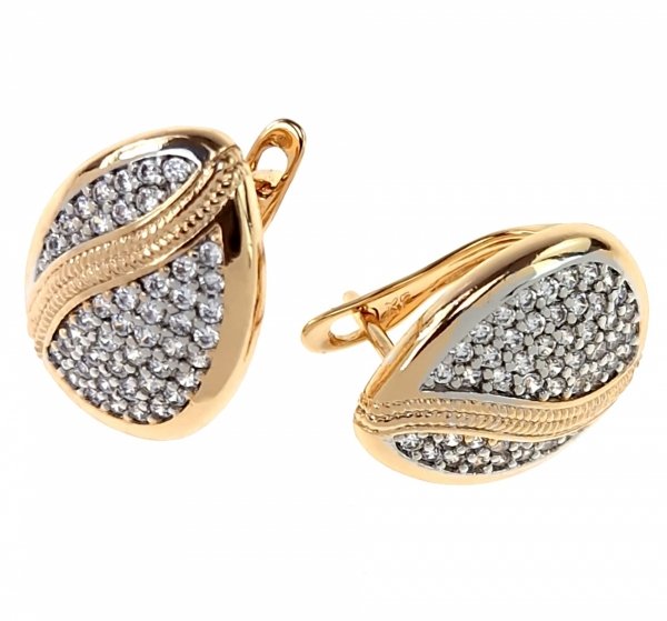 exclusive swarovski gold-plated earrings