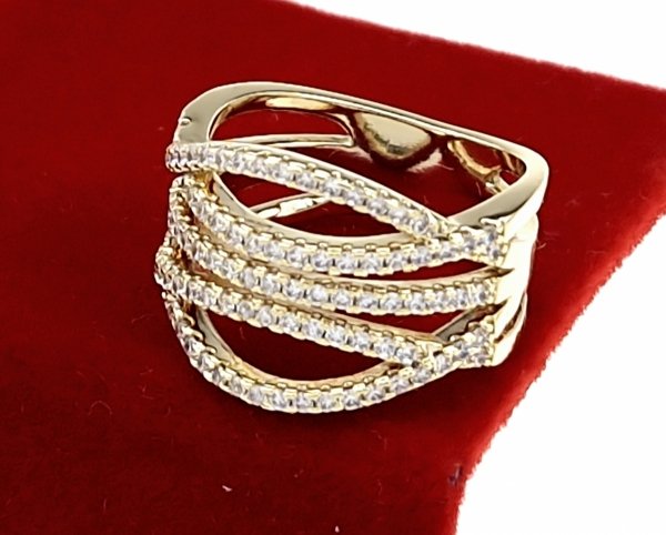 gold ring 18,60mm. gold-plated engagement xuping