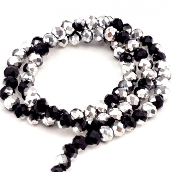 Glass beads faceted strands