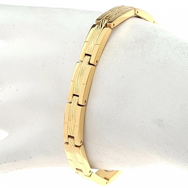 BRACELET GOLD CELEBRITY STAINLESS STEEL